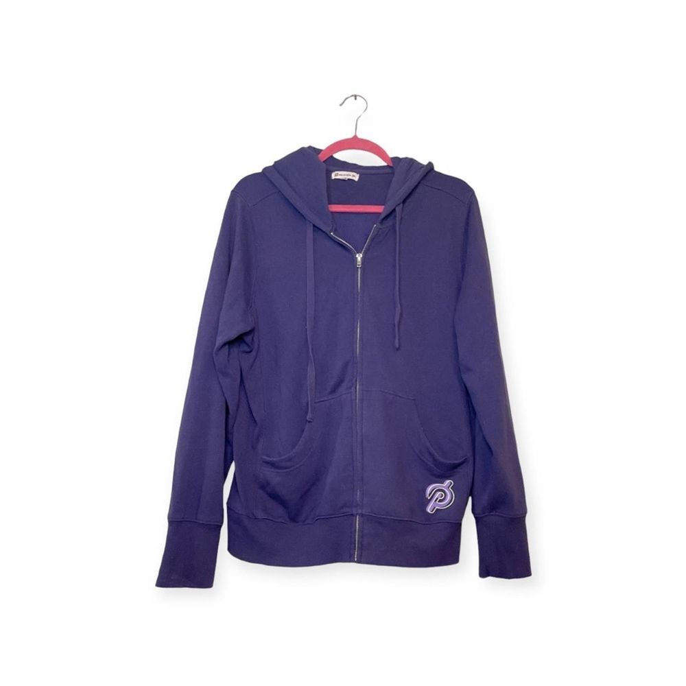 Women's purple, full zip Peloton hoodie, size XL